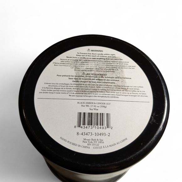 amari Black Amber & Ginger Lily Scented Candle - Picture 6 of 6
